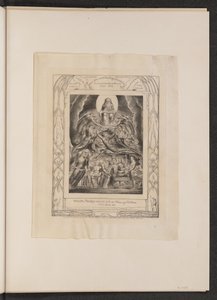 Sátán Isten trónja előtt, 1825. alkotó: William Blake