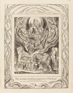 Sátán kivonul az Úr jelenlétéből, 1825. alkotó: William Blake