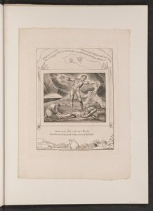 A Sátán megsemmisíti az állást, 1825. alkotó: William Blake