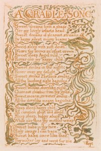 Az ártatlanság dalai, 18. tábla, Egy bölcsődal (Bentley 16.) alkotó: William Blake