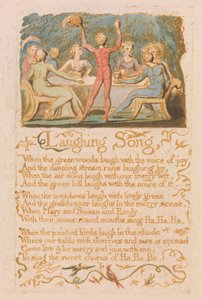 Az ártatlanság dalai, 28. tábla, Nevető dal (Bentley 15.) alkotó: William Blake