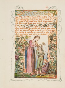 Az ártatlanság és az élmény dalai: Nurses Song, kb. 1825. alkotó: William Blake