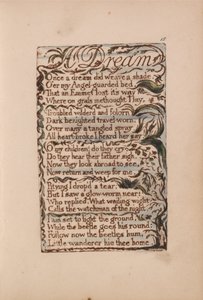 Az ártatlanság és a tapasztalat dalai, Plate 15, A Dream (Bentley 26) alkotó: William Blake