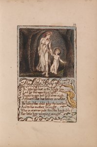 Songs of Inocence and of Experience, 22. tábla, A megtalált kisfiú (Bentley 14.) alkotó: William Blake
