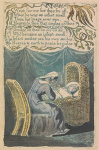 Songs of Inocence and of Experience, 26. tábla, "A Cradle Song" (Bentley 16.) alkotó: William Blake