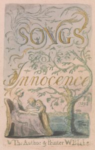 Songs of Inocence and of Experience, 2. tábla, Ártatlanság címlap (Bentley 3) alkotó: William Blake