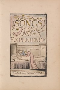 Az ártatlanság és a tapasztalat dalai, 30. tábla, Tapasztalat címlap (Bentley 29) alkotó: William Blake