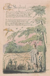 Songs of Inocence and of Experience, 4. tábla, "The Shepherd" (Bentley 5) alkotó: William Blake