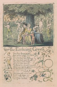 Songs of Inocence and of Experience, 8. tábla, "The Ecchoing Green" (Bentley 6) alkotó: William Blake