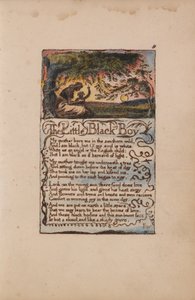 Songs of Inocence and of Experience, 8. tábla, The Little Black Boy (Bentley 9) alkotó: William Blake