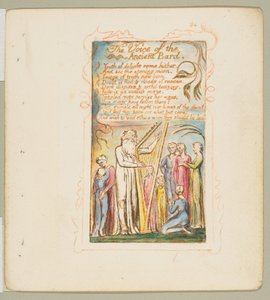 Az ártatlanság és az élmény dalai: Az ősi bárd hangja, kb. 1825. alkotó: William Blake