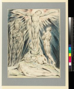 Mihály arkangyal megjövendöli a keresztre feszítést alkotó: William Blake