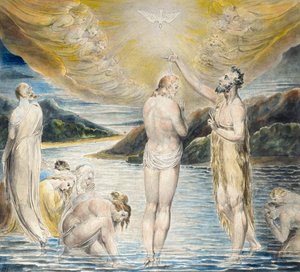 Krisztus megkeresztelkedése, 1803 alkotó: William Blake