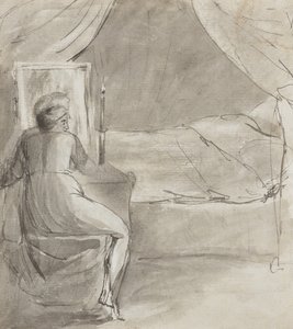 A halál ágya (recto) alkotó: William Blake