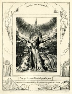 Jób könyve 42:8, William Blake illusztrálta alkotó: William Blake
