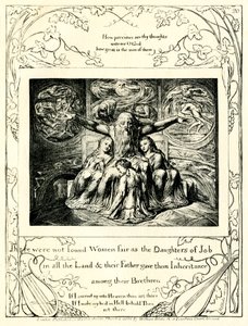 Jób könyve 42:15 William Blake illusztrálásával alkotó: William Blake