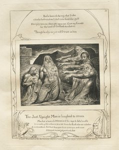 Jób könyve: Pl. 10, Az igazságos embert megvetik, 1825. alkotó: William Blake
