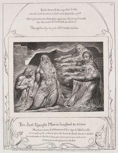 Jób könyve: Pl10, Az igazságos embert gúnyra röhögik alkotó: William Blake