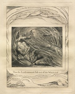 Jób könyve: Pl. 13, Akkor az Úr válaszolt Jóbnak a forgószélből alkotó: William Blake