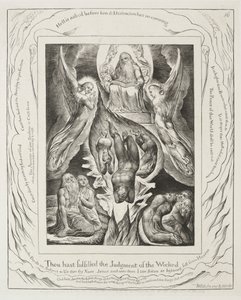 Jób könyve: Pl. 16, Beteljesítetted a gonoszok ítéletét alkotó: William Blake