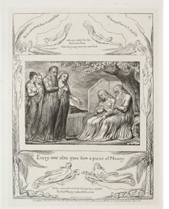 Jób könyve: Pl. 19, Mindenki adott neki egy darab pénzt alkotó: William Blake