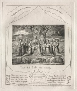 Jób könyve: Pl. 1, Így tett Jób folyamatosan alkotó: William Blake