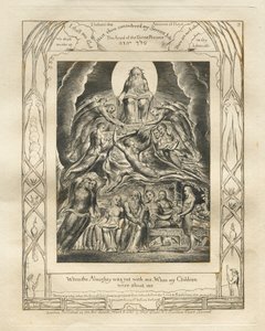 Jób könyve: Pl. 2, Mikor a Mindenható még velem volt, Mikor Gyermekeim / körülöttem jártak alkotó: William Blake