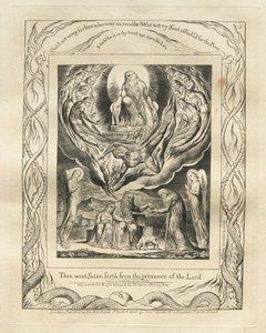 Jób könyve: Pl. 5, Aztán kiment a Sátán az Úr színe elől alkotó: William Blake