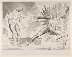 A korrupt tisztviselők köre: Ciampolót gyötörő ördögök, Dantes Infer..., kb. 1825-27. alkotó: William Blake