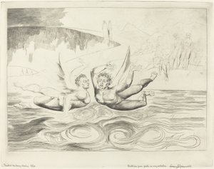A korrupt tisztviselők köre, Az egymást marasztaló ördögök, 1827. alkotó: William Blake