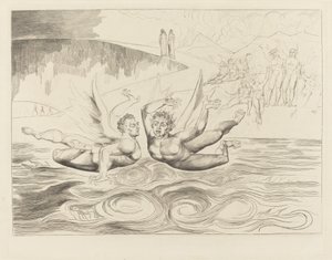 A korrupt tisztviselők köre; az ördögök marasztalják egymást alkotó: William Blake