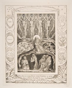 A teremtés, Jób könyvének illusztrációiból, 1825-26. alkotó: William Blake