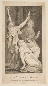 Lucretia halála, Allens Új és pártatlan római történelemből, 1797. alkotó: William Blake