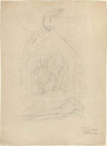A béke alászállása [recto] alkotó: William Blake
