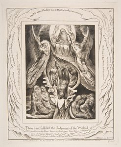A Sátán bukása, Jób könyvének illusztrációiból, 1825-26. alkotó: William Blake