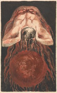 Urizen első könyve, 16. tábla (Bentley 17.) alkotó: William Blake
