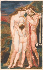 Urizen első könyve, 18. tábla (Bentley 21.) alkotó: William Blake