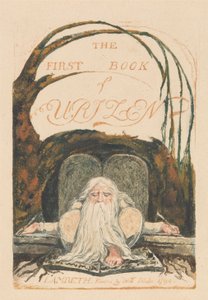Urizen első könyve, 1. tábla, "Urizen első könyve". (Bentley 1) alkotó: William Blake