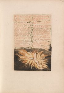 Urizen első könyve, 22. tábla, Az örökkévalóság művére nyújtva... (Bentley 20) alkotó: William Blake
