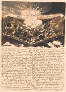 Urizen első könyve, 6. tábla: „Az élő teremtményekben megjelentek…” (Bentley 5) alkotó: William Blake