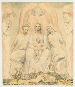 A Szent Család (más néven Krisztus az igazság ölében) alkotó: William Blake