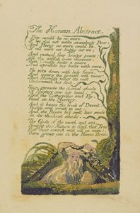 „The Human Abstract”, 45. lemez a „Songs of Experience”, 1794-ből (színes nyomtatott domborműves rézkarc) alkotó: William Blake