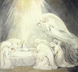 A csecsemő Jézus imát mond, 1805 körül alkotó: William Blake
