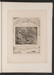 Az Úr válaszol Jóbnak a forgószélből, 1825. alkotó: William Blake