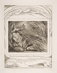 Az Úr válaszol Jóbnak a forgószélből, az Illusztrációk Jób könyvéből, 1825-26. alkotó: William Blake