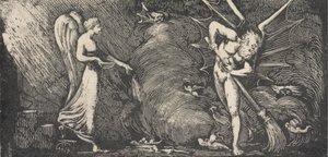 A tolmácsszalont seprő ember alkotó: William Blake