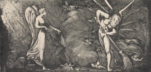 A tolmácsszalont seprő ember alkotó: William Blake