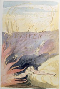 A menny és a pokol házassága; címlap, 1790-93 (dombormetszet, wc-vel színezve) alkotó: William Blake