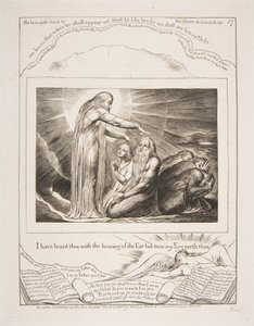 Isten látomása, Jób könyvének illusztrációiból, 1825-26. alkotó: William Blake