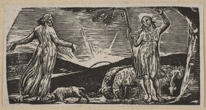 Thenot Remonstrates With Colinet, Thorntons Pastorals of Vergil, 1821-ből. alkotó: William Blake